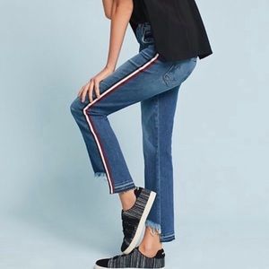 McGuire Denim High Rise Side Stripe Step Hem Jeans